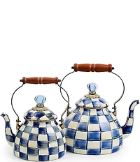 MacKenzie-Childs Check Enamel 3-Quart Tea Kettle