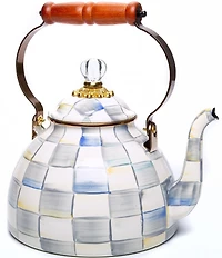 MacKenzie-Childs Check Enamel 3-Quart Tea Kettle