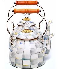 MacKenzie-Childs Check Enamel 3-Quart Tea Kettle