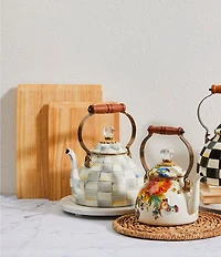 MacKenzie-Childs Check Enamel 3-Quart Tea Kettle