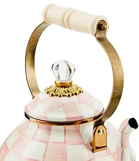 MacKenzie-Childs Check Enamel 3-Quart Tea Kettle