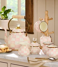 MacKenzie-Childs Check Enamel 3-Quart Tea Kettle