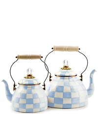 MacKenzie-Childs Check Enamel Tea Kettle