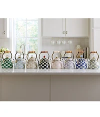 MacKenzie-Childs Check Enamel Tea Kettle