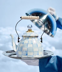 MacKenzie-Childs Check Enamel Tea Kettle