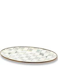 MacKenzie-Childs Check Enamel Oval Platter