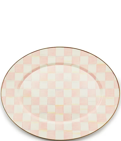 MacKenzie-Childs Check Enamel Oval Platter