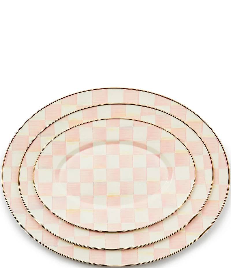 MacKenzie-Childs Check Enamel Oval Platter