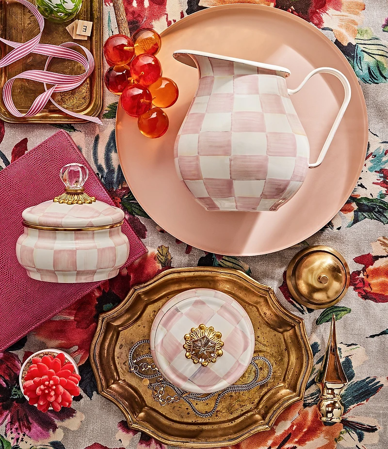 MacKenzie-Childs Check Enamel Pitcher
