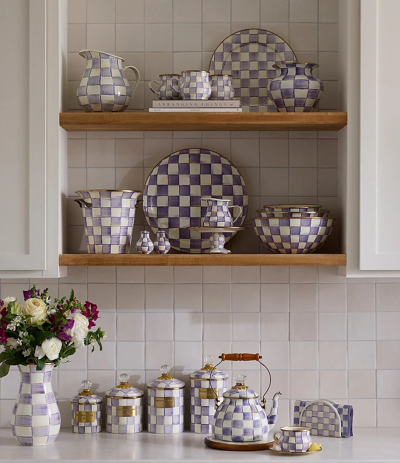 MacKenzie-Childs Check Enamel Pitcher