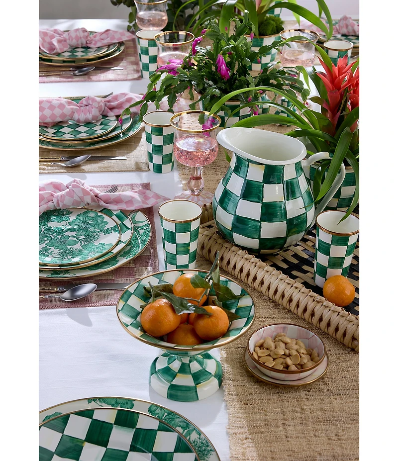 MacKenzie-Childs Check Enamel Pitcher