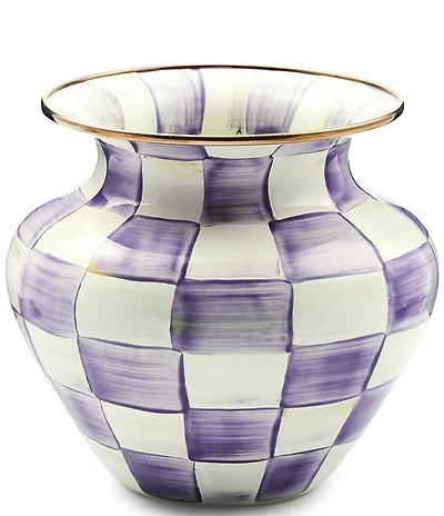 MacKenzie-Childs Check Large Enamel Vase