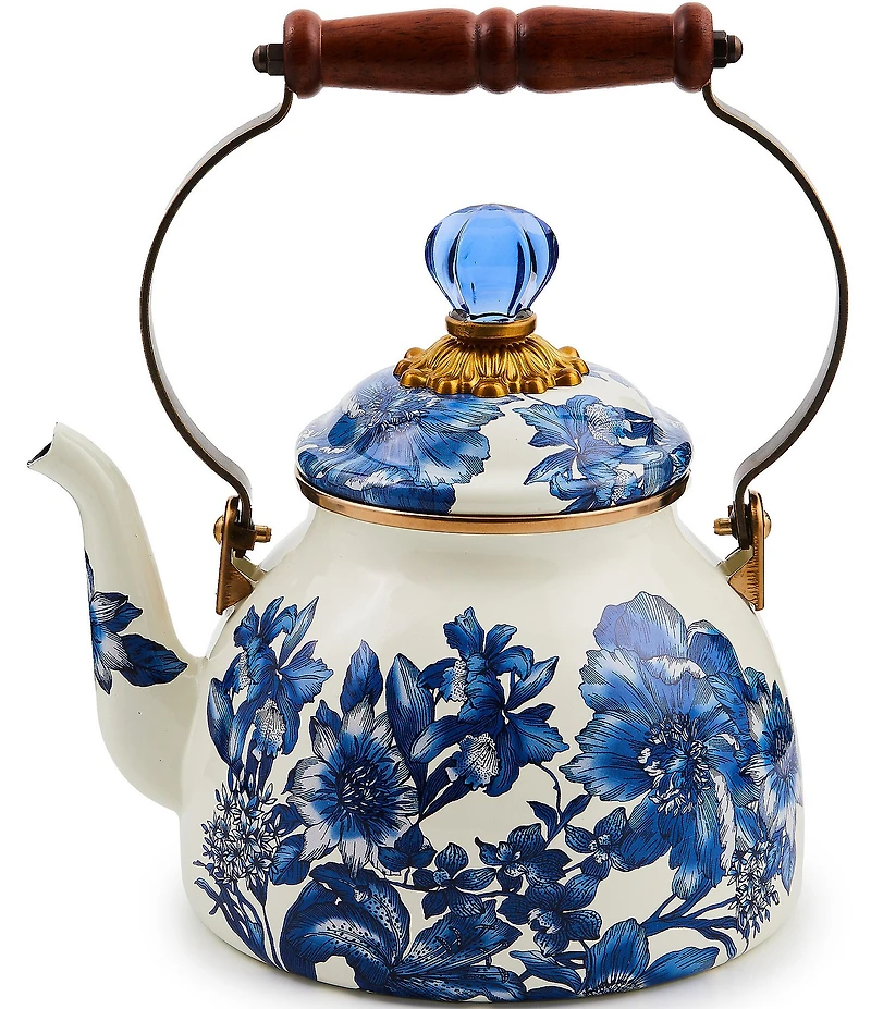 MacKenzie-Childs English Garden Enamel Tea Kettle, 2-Qt.