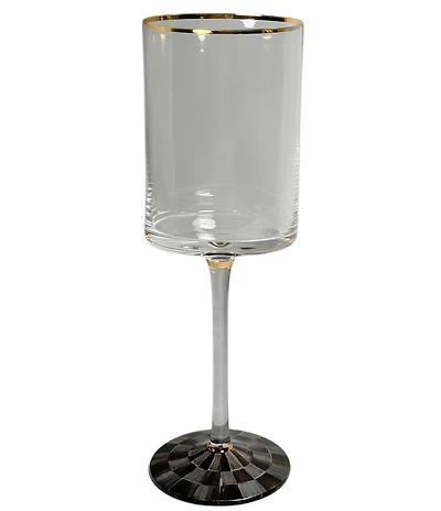 MacKenzie-Childs Sophisticheck Collection Wine Glass