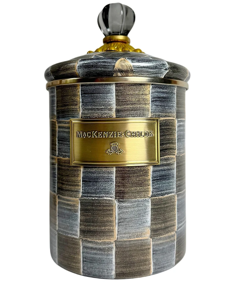 MacKenzie-Childs Sophisticheck Enamel Canister