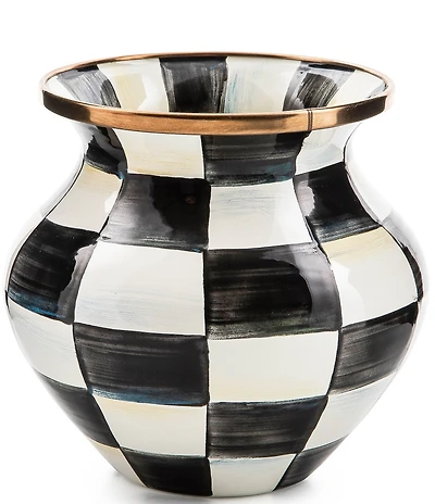 MacKenzie-Childs Check Enamel Small Vase