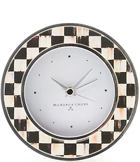 MacKenzie-Childs Check Round Desk Clock