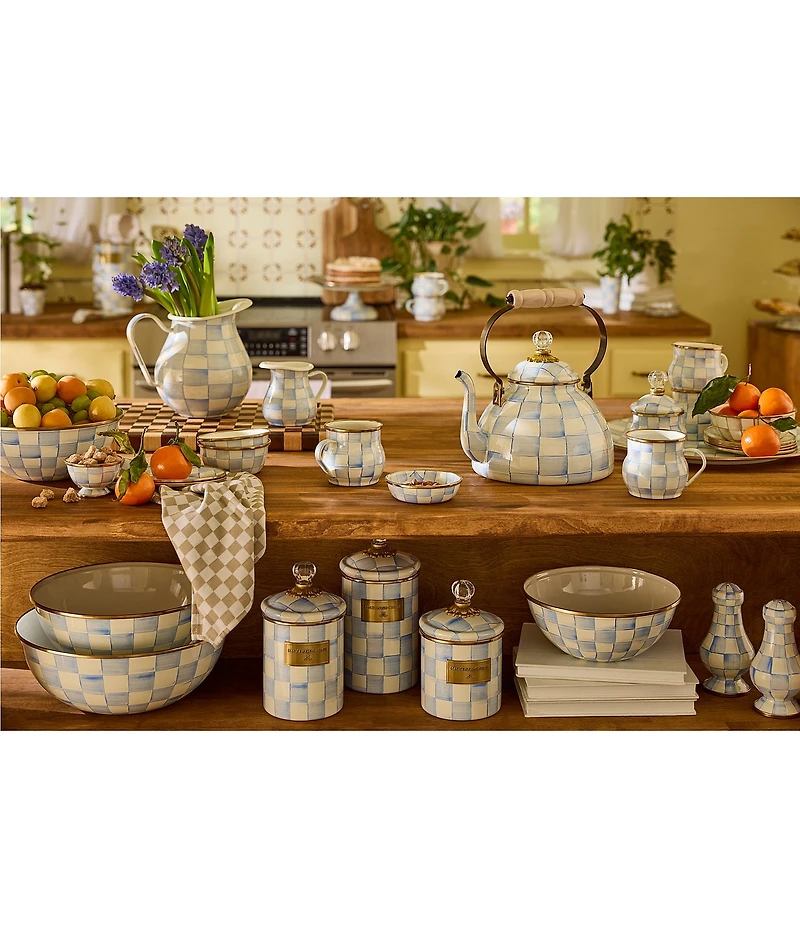 MacKenzie-Childs Check Enamel Relish Dish