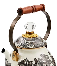 MacKenzie-Childs Sterling English Garden 2 Quart Tea Kettle
