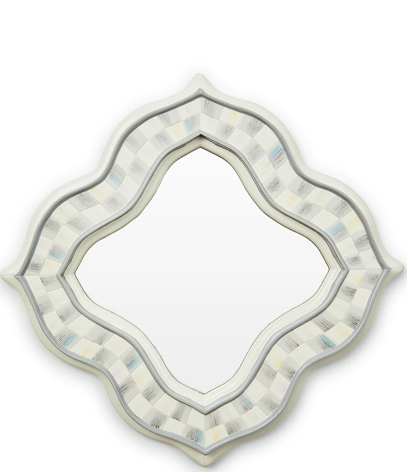 MacKenzie-Childs Check Quatriflower Small Wall Mirror