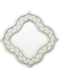 MacKenzie-Childs Check Quatriflower Small Wall Mirror