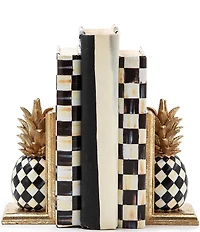 MacKenzie-Childs Stylish Pineapple Bookends, Set of 2