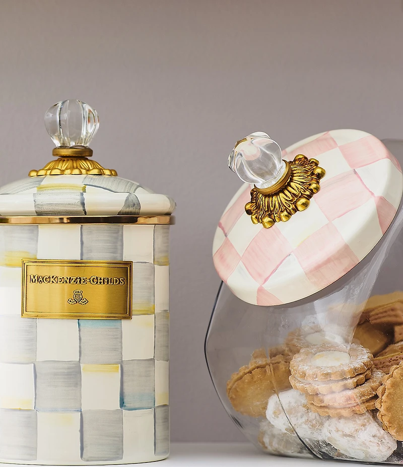 MacKenzie-Childs Sweets Jar with Check Lid