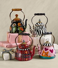 MacKenzie-Childs The Kilted Enamel Tea Kettle, 2-Qt.