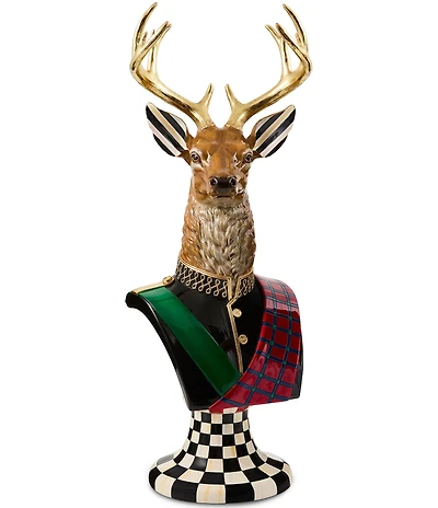 MacKenzie-Childs Timeless Tartan Stag Head Bust