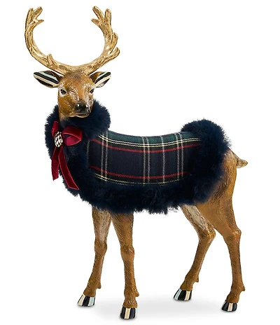 MacKenzie-Childs Timeless Tartan Standing Deer Figurine