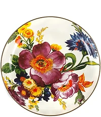 MacKenzie-Childs White Floral Market Enamel Abundant Bowl