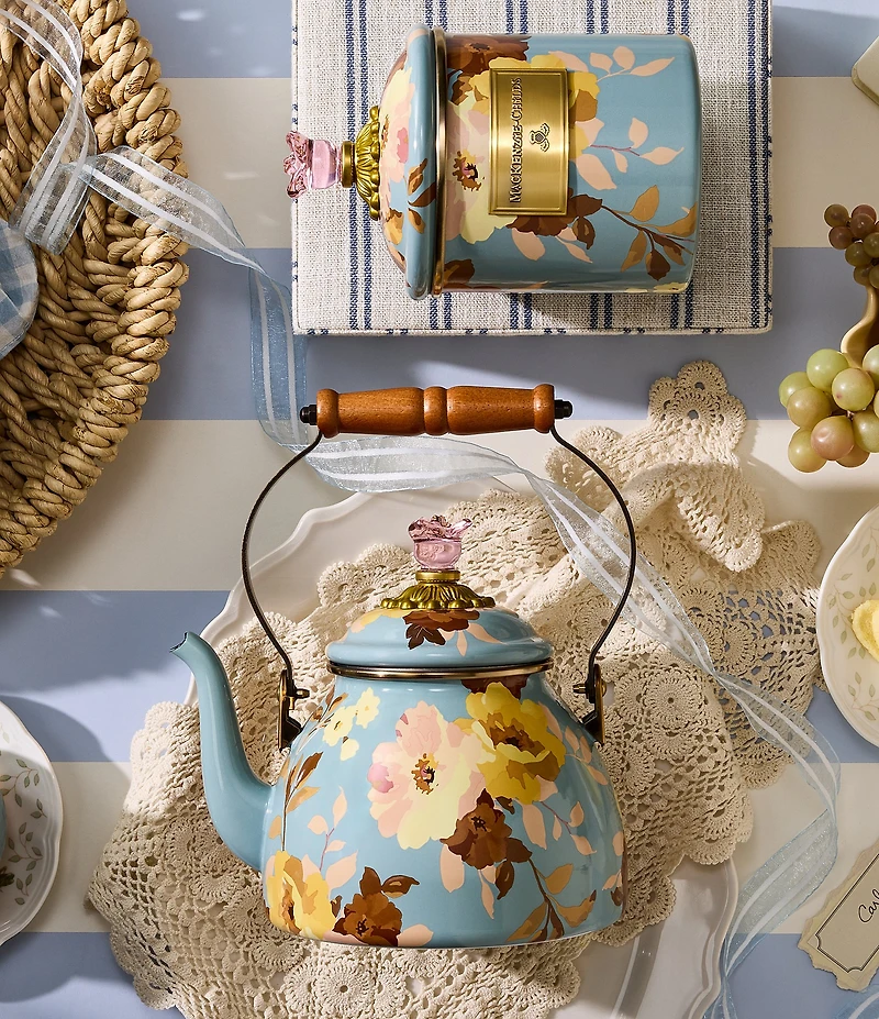 MacKenzie-Childs Wild Rose Tea Kettle