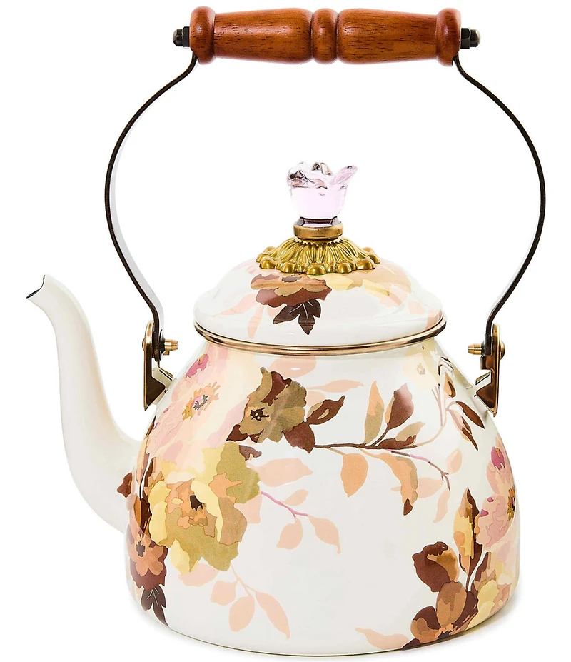 MacKenzie-Childs Wild Rose Tea Kettle