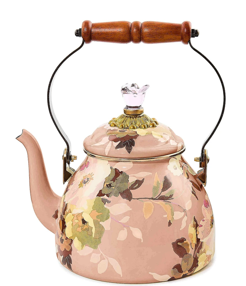 MacKenzie-Childs Wild Rose Tea Kettle