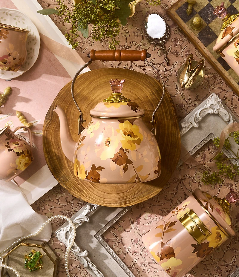MacKenzie-Childs Wild Rose Tea Kettle
