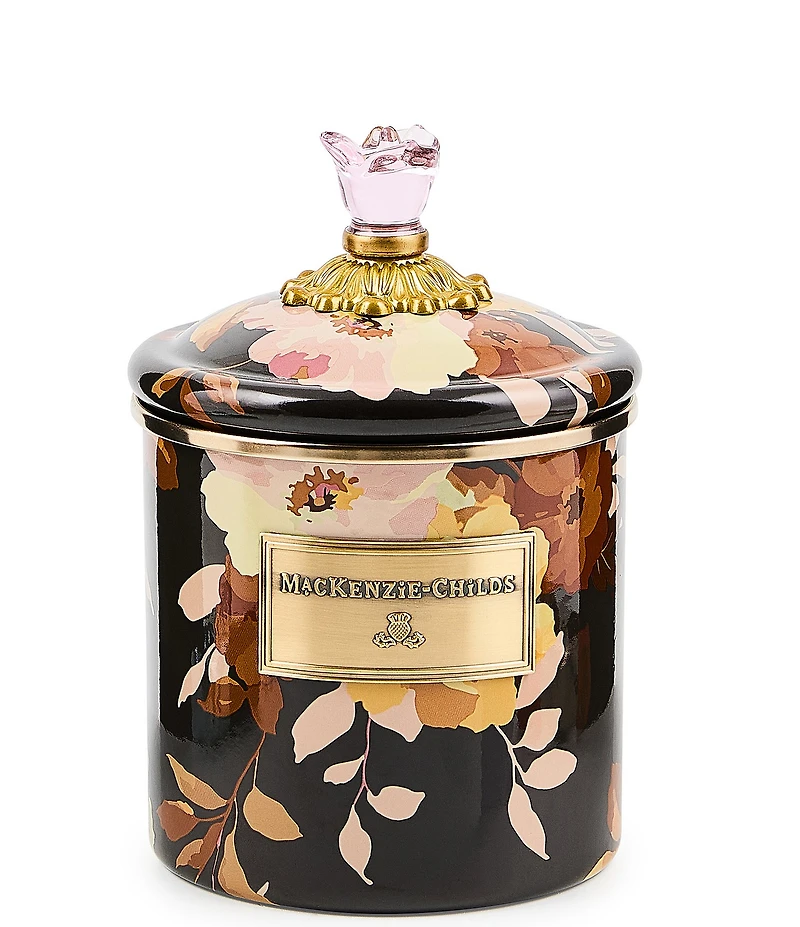 MacKenzie-Childs Wild Rose Brown Canister