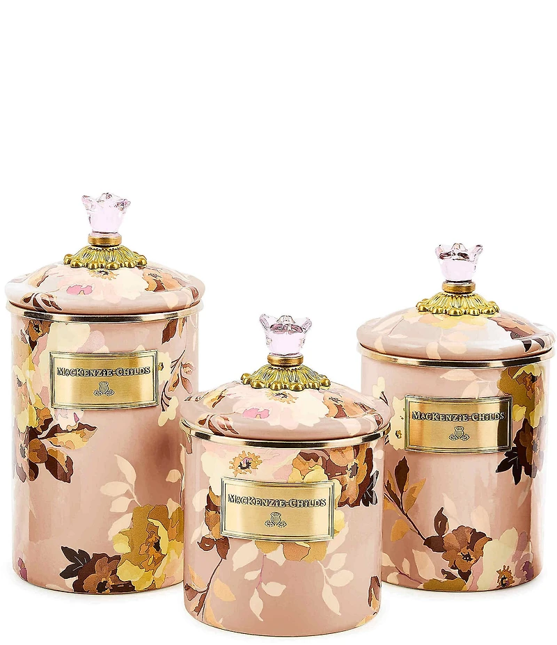 MacKenzie-Childs Wild Rose Canister