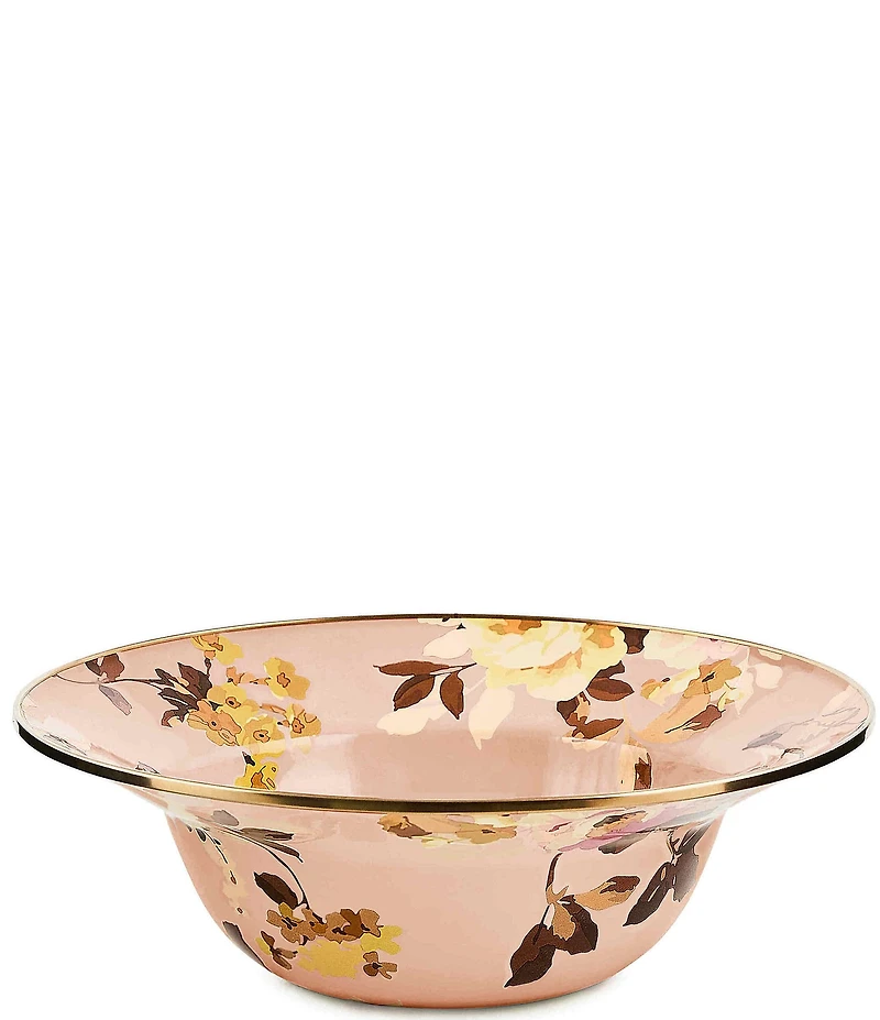 MacKenzie-Childs Wild Rose Enamel 12#double; Serving Bowl