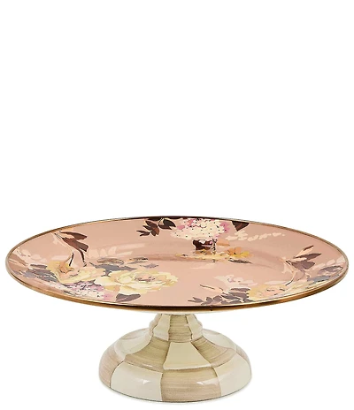 MacKenzie-Childs Wild Rose Enamel Pedestal Platter, Small