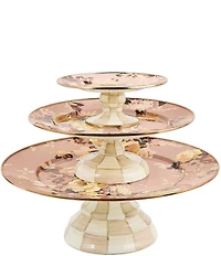 MacKenzie-Childs Wild Rose Enamel Pedestal Platter, Small