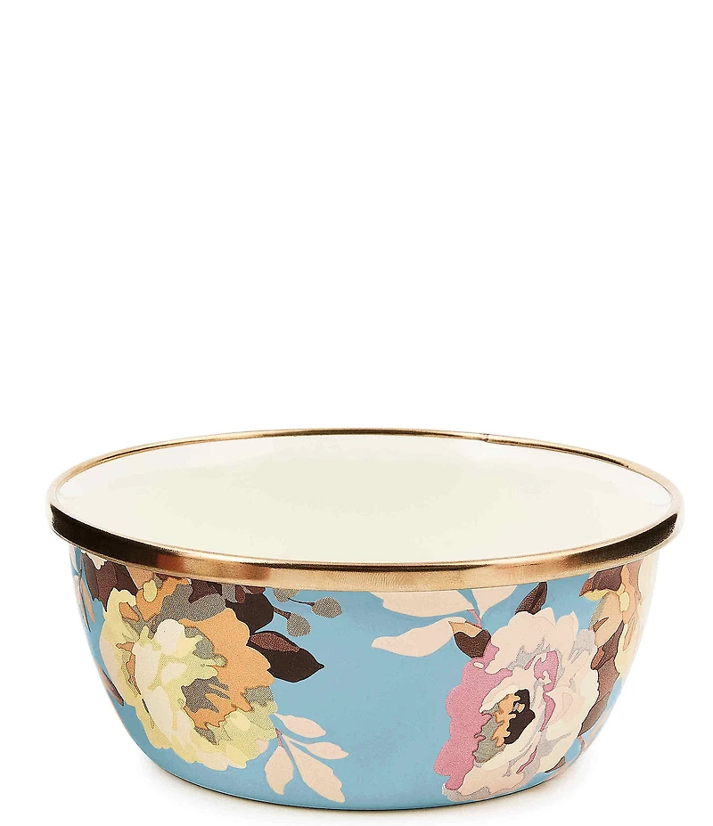 MacKenzie-Childs Wild Rose Enamel Pinch Bowl