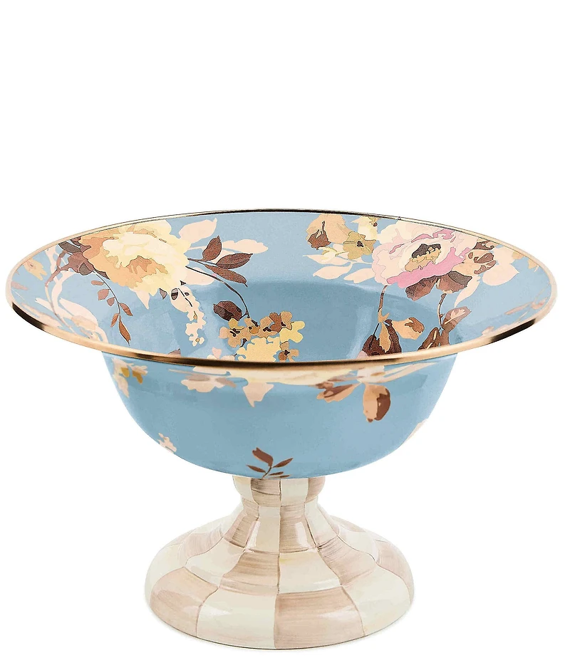 MacKenzie-Childs Wild Rose Footed Compote