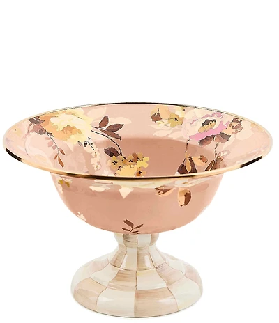 MacKenzie-Childs Wild Rose Footed Compote