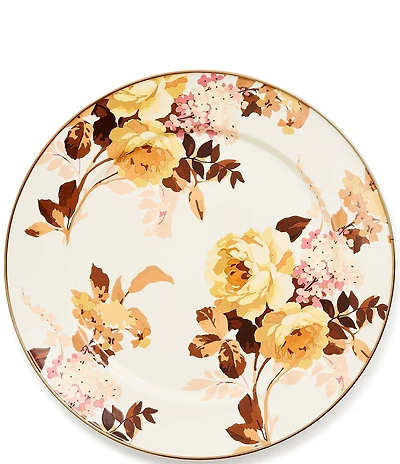 MacKenzie-Childs Wild Rose White Charger Plate
