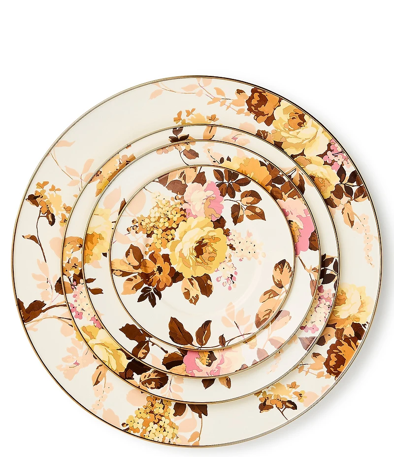 MacKenzie-Childs Wild Rose White Charger Plate