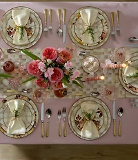 MacKenzie-Childs Wild Rose White Charger Plate