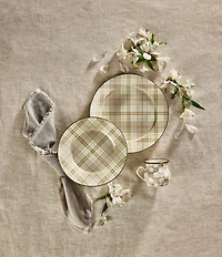 MacKenzie-Childs Tartan Latte Charger Plate