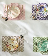 MacKenzie-Childs Wild Rose White Enamel Dinner Plate