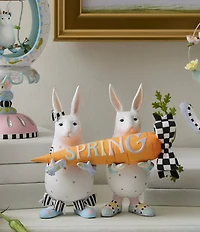 MacKenzie-Childs x Patience Brewster Easter Collection Spring Rabbits Figurine