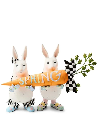 MacKenzie-Childs x Patience Brewster Easter Collection Spring Rabbits Figurine